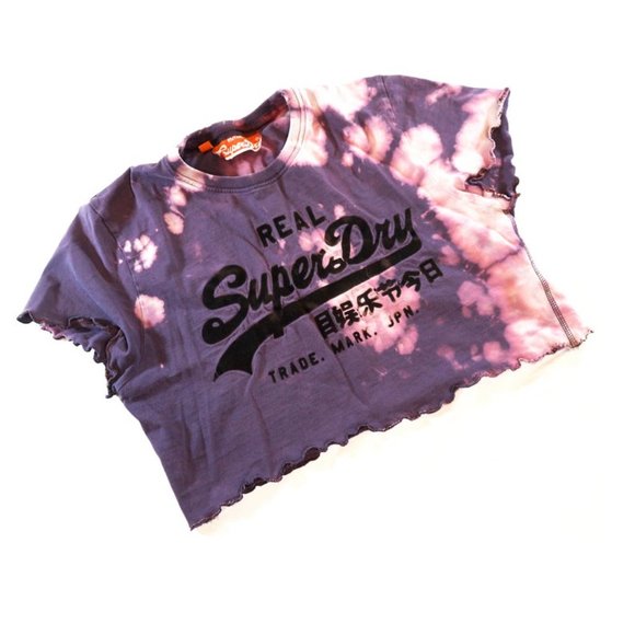 Superdry Purple Re-work Crop - Picture 4 of 7